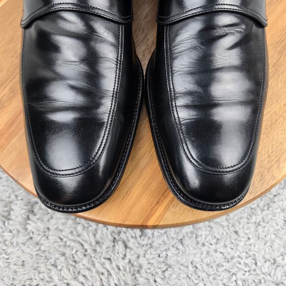 VTG Salvatore Ferragamo Mens 8.5EE Black Leather Casual Office Penny Loafer main image 9